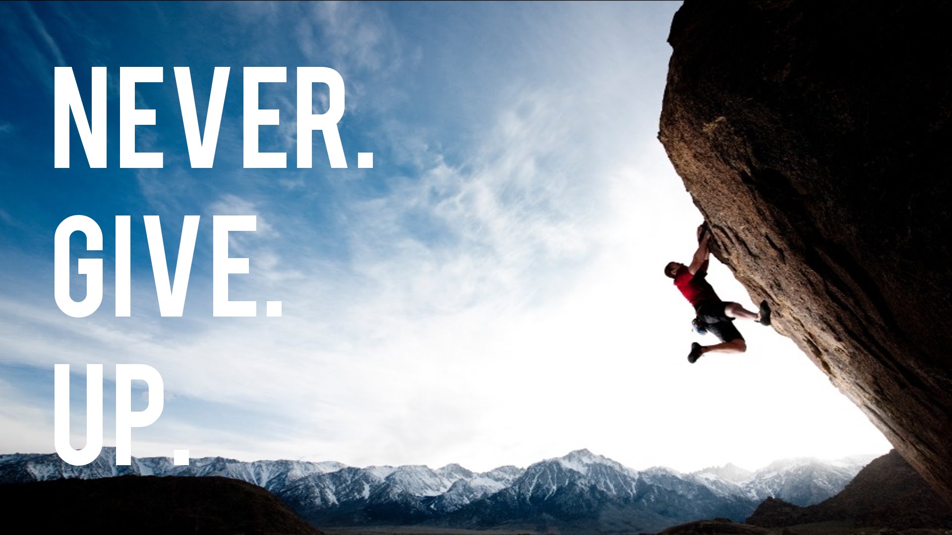 never give up